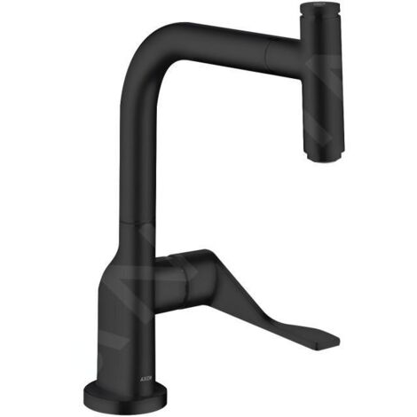 Axor Citterio - Mitigeur d'évier avec embout extractible, noir mat 39861670