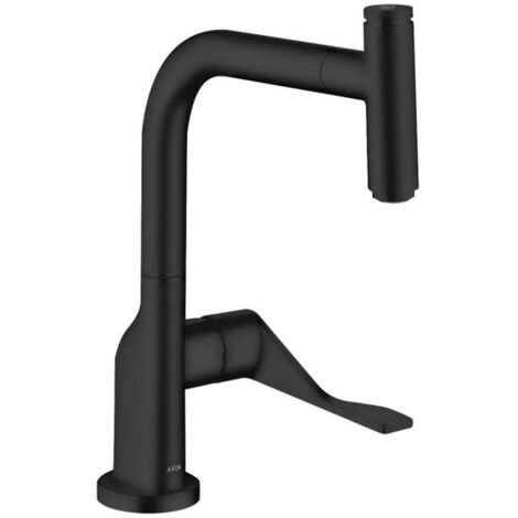 Axor Citterio - Spültischarmatur mit ausziehbarem Auslauf, schwarz matt 39861670