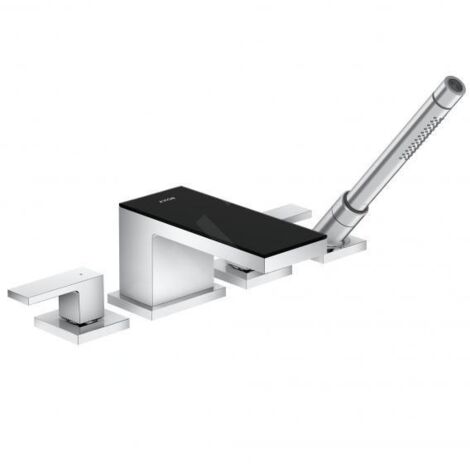 Axor MyEdition - Mitigeur de baignoire à monter au sol, chrome/verre noir 47430600
