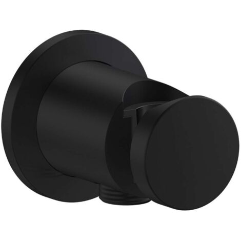 Axor One - Wandanschlussbogen mit Halterung, schwarz matt 48780670
