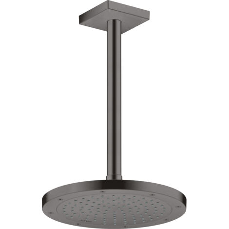 Axor Programme de douche - Bras de douche de plafond 30 cm, chrome noir brossé 26438340