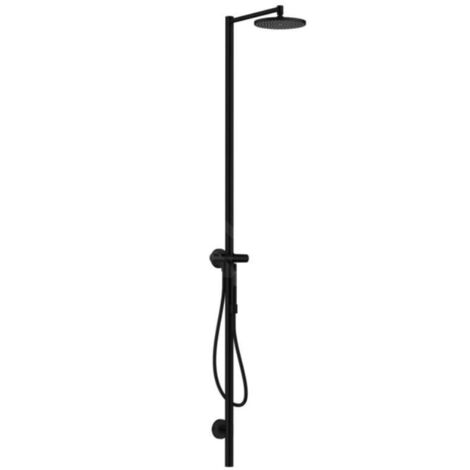 Axor Starck - Set de douche avec robinetterie, diamètre 24 mm, 1 jet, noir mat 12670670