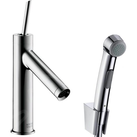 Axor Starck - Set de mitigeur de lavabo avec douchette de bidet et flexible de douche, chrome 10300000