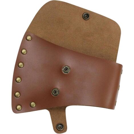 Axtscheide aus PU-Leder, Gürtelscheide mit Druckknopfverschluss, 15,5 x 11 cm, ideal für Camping und Holzarbeiten. Axtscheide aus Leder, einzeln erhältlich.