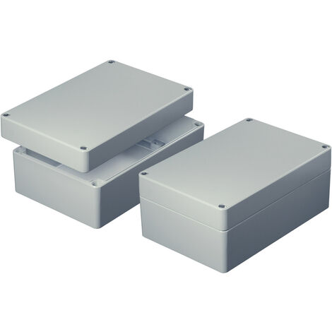 Axxatronic AS082 Universal-Gehäuse 120 x 80 x 60 Aluminium Grau (RAL 7032) 1 St.