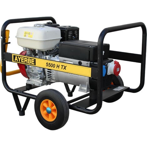 AYERBE - 5420080 - Grupo Electrógeno 5500 H TX Trifásico Motor HONDA GX-270