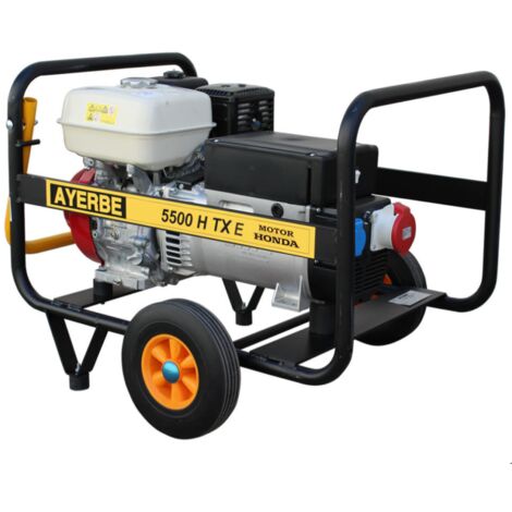 AYERBE - 5420100 - Grupo Electrógeno 5500 H TXE Trifásico con Arranque Eléctrico Motor HONDA GX-270