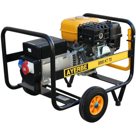 AYERBE - 5430055 - Groupe électrogène 8000 KT TX triphasé moteur Kiotsu 8 kVA 380 V électrique