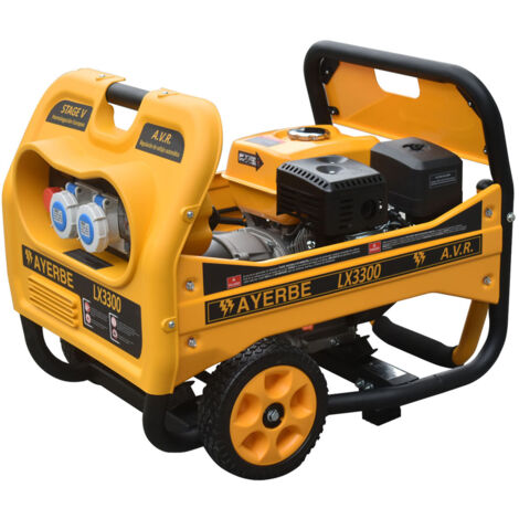 AYERBE - 5433010 - Générateur essence LX3300 Kiotsu 3 kW manuel, AVR cuivre 100 %