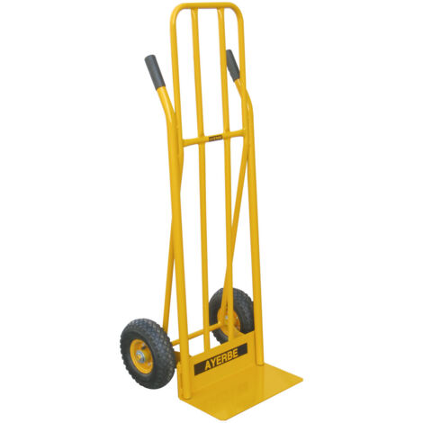 AYERBE - 580825 - Carretilla Porta Cajas Bebida con Ruedas Neumáticas - 200 Kilos de Carga