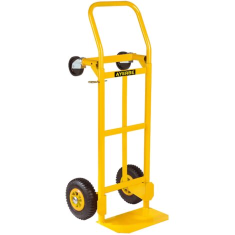 AYERBE - 580850 - Carretilla AY-200-MTN Multiuso con Ruedas Giratorias - 200 Kilos de Carga