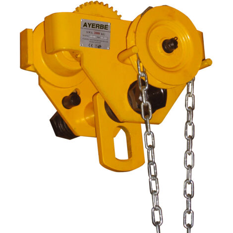 AYERBE - 580958 - Chariot manuel AY-5000-CC, capacité 5 t, IPN 140–180 mm