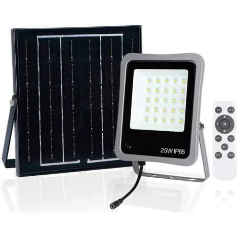 AYERBE - 620800 - Projecteur solaire 25 W avec télécommande câble 1,9 m