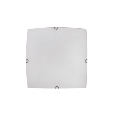 ayla lampada da soffitto quadrata 1xe27 bianco 25x25x6 cm