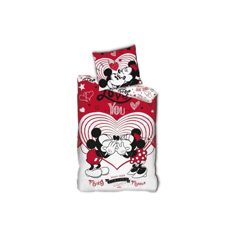 Aymax - minnie disney - parure de lit - housse de couette 1 place