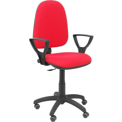 Ayna bali chaise rouge bras fixes roues de parquet
