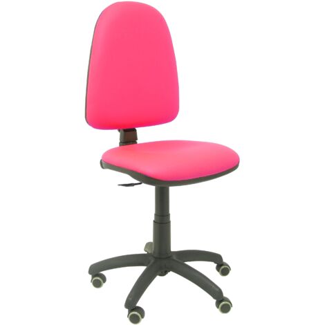 Ayna rosa Kunstlederstuhl mit Parkettrollen