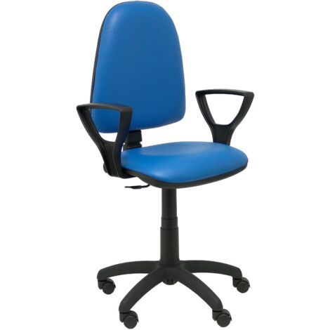 Ayna Similpiel sedia blu con braccioli