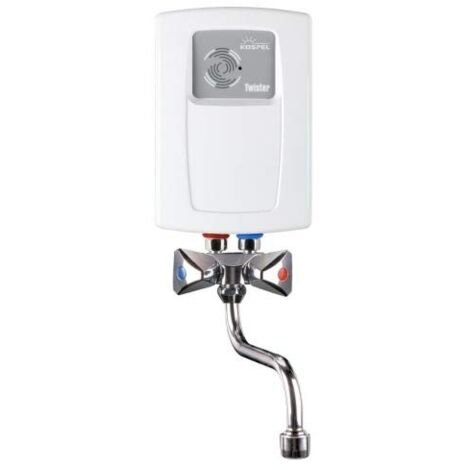 Ayor – Chauffe-eau électrique instantané 5,5 kW – Mitigeur inclus pour lavage à la main – Débit 2,1 à 2,6 L/min – Tension 230V