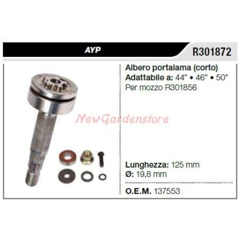 AYP arbre porte-lame court pour tracteur de pelouse tondeuse 40" 46" 50" R301872