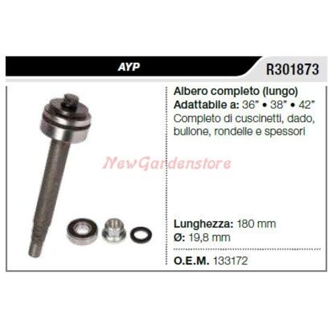 AYP arbre porte-lame court pour tracteur tondeuse 36" 38" 42" R301873
