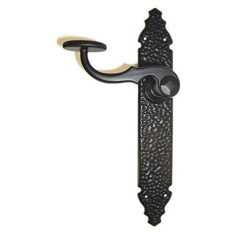 ayr juego manilla puerta forja negro castilla  placa 276x44 negra 1100