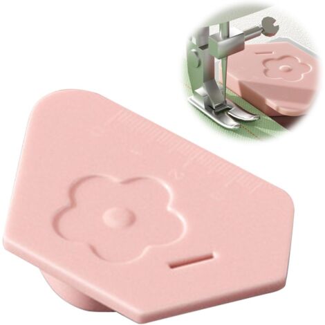 Ayuda magnética para dobladillos para máquina de coser, guía magnética de costura, regla de costura antideslizante, guía magnética para tela, accesorio de costura (rosa)