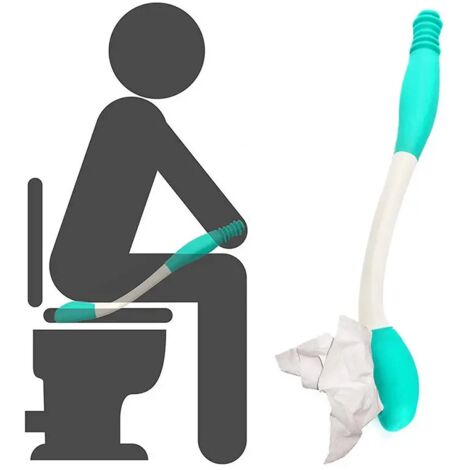 Ayuda para el baño Cómodo raspador de glúteos con mango extendido Mango largo extensible Fácil de alcanzar Prensado Papel que no se dobla Ayuda de autolimpieza