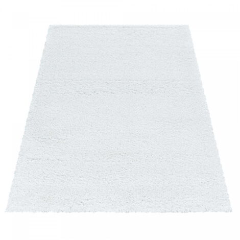 Ayyildiz  Tapis à poils longs Shaggy - Ultra doux et moelleux - Chambre à coucher - blanc - 280x370 cm