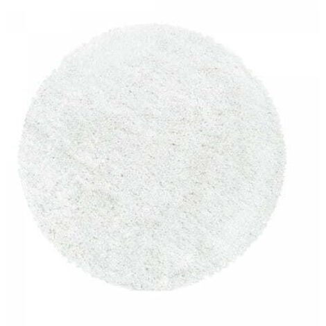 Ayyildiz  Tapis à poils longs Shaggy - Ultra doux et moelleux - Chambre à coucher - blanc - 80x80 cm