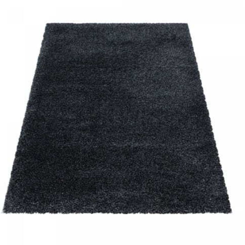 Ayyildiz Tapis à poils longs Shaggy - Ultra doux et moelleux - Chambre à coucher - noir - 60x110 cm