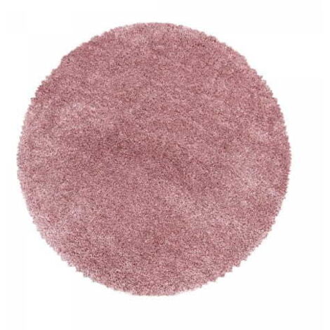 Ayyildiz  Tapis à poils longs Shaggy - Ultra doux et moelleux - Chambre à coucher - rose - 200x200 cm