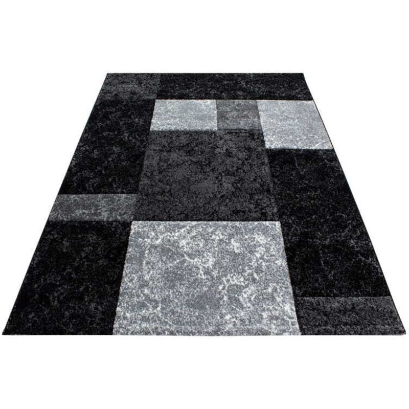 Ayyildiz Tapis Moderne - Géométrique - Abstrait Design - Tapis Flottant Salon - Gris - 290 cm x 200 cm