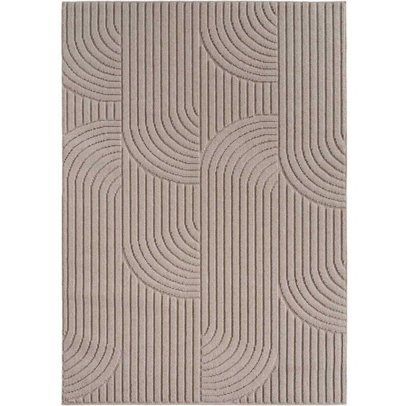 Ayyildiz Tapis Moderne - Structure 3D Cube - Motif Tressage - Salon Tapis Court - beige - 200 cm x 290 cm