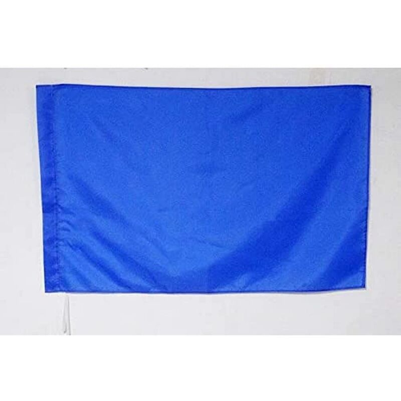 Image of BANDIERA COMMISSARIO DI PISTA BLU 90x60cm - BANDIERA PILOTA CHE STA PER ESSERE SORPASSATO 60 x 90 cm foro per asta - AZ FLAG