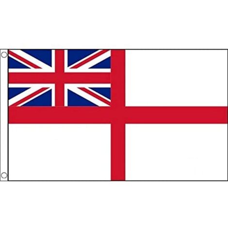 AZ FLAG Bandiera INSEGNA Bianca Britannica 150x90cm - Bandiera Royal Navy White Ensign - Regno Unito 90 x 150 cm