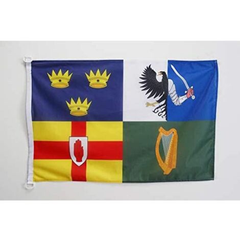 AZ FLAG Bandiera NAVALE Irlanda 4 Province 45x30cm - Bandiera MARITIMA Irlandese 30 x 45 cm Speciale nautismo