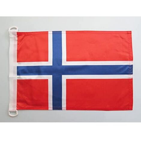 AZ FLAG Bandiera NAVALE Norvegia 45x30cm - Bandiera MARITIMA Norvegese 30 x 45 cm Speciale nautismo