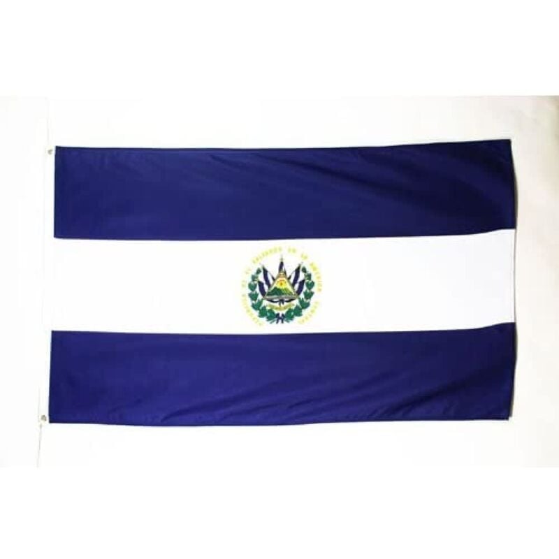 Image of BANDIERA SALVADOR 150x90cm - GRAN BANDIERA SALVADOREGNA 90 x 150 cm Poliestere leggero - Bandiere - AZ FLAG