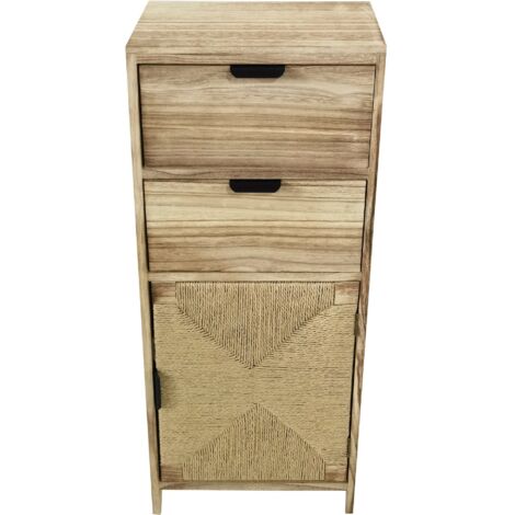 AZEL - mobiletto in legno con 2 cassetti e 1 anta