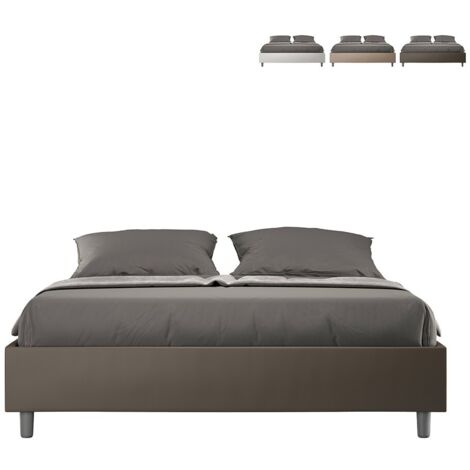Azelia M lit double sommier 160x190 container  Couleur: Marron - Version: Modèle standard