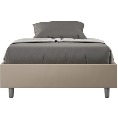 Azelia P 120x190 Französisch sommier Französisch Container Bett  Farbe: Beige - Version: Mit Behälter