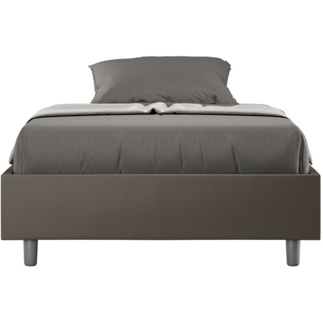 Azelia P 120x190 Französisch sommier Französisch Container Bett  Farbe: Braun - Version: Mit Behälter
