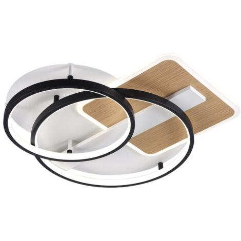 Azores" runde LED-Deckenleuchte mit Fernbedienung (120W 3CCT 10200lm) IP20 9xØ50x50cm de Metall und Polycarbonat schwarz