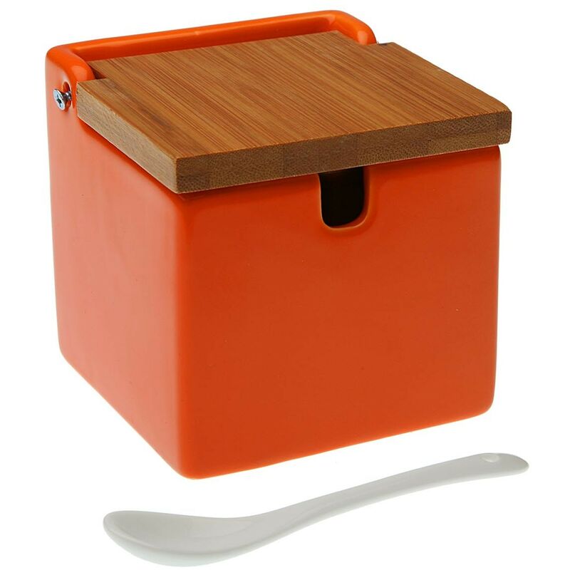 

Azucarero Naranja Tapa Bambú