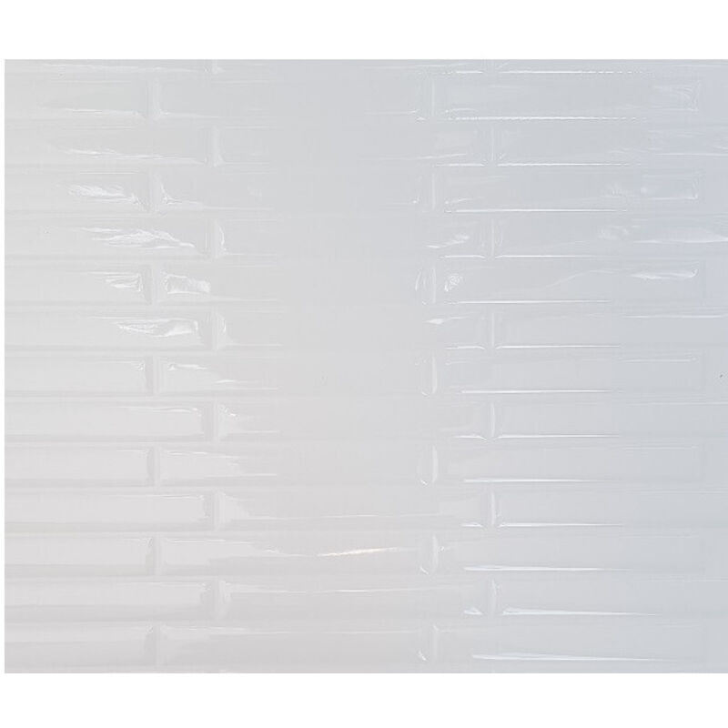 Azulejo adhesivo 3D con listón blanco - Access Deco