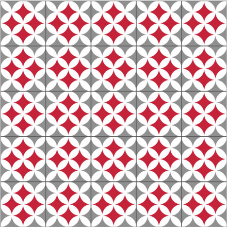 Azulejo adhesivo 3D Odense Rojo - Access Deco
