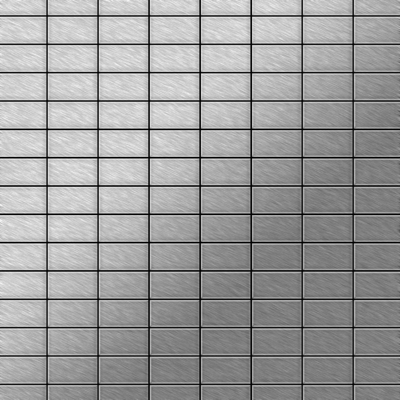 

Azulejo mosaico de metal sólido Acero inoxidable Marine cepillado gris 1,6 mm de grosor ALLOY Bauhaus-S-S-MB 1,05 m2