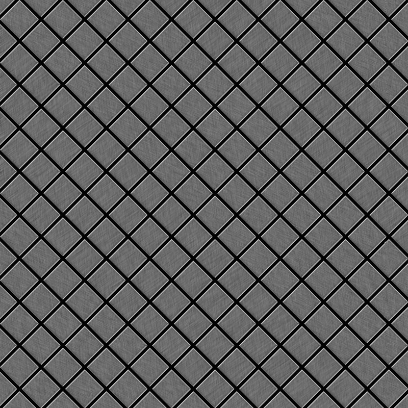 

Alloy - Azulejo mosaico de metal sólido Titanio Smoke cepillado gris oscuro 1,6 mm de grosor Diamond-Ti-SB 0,91 m2