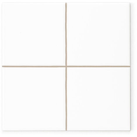 CERAMIC CONNECTION Azulejo Pure Blanco Mate 10x10 Matt 20x20 PRECORTADO (10x10)